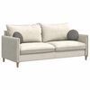 vidaXL Coussins de si&egrave;ge 2 pcs Gris clair &Oslash; 30 x 13 cm