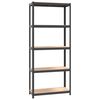 vidaXL &Eacute;tag&egrave;res &agrave; 5 niveaux 4pcs Anthracite Acier et bois d'ing&eacute;nierie