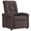 vidaXL Fauteuil inclinable &eacute;lectrique Marron fonc&eacute; Tissu