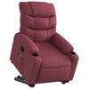 vidaXL Fauteuil inclinable de massage Rouge bordeaux Tissu