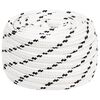 vidaXL Corde utilitaire polyvalente 16 mm 100 m Blanc Polyester