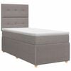 vidaXL Lit boxspring avec matelas Taupe 80 x 200 cm Tissu
