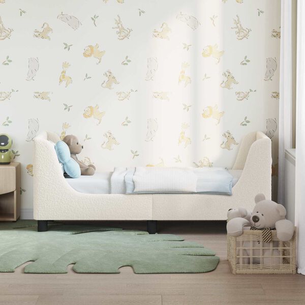 vidaXL Cadre de lit pour tout-petit avec t&ecirc;te de lit Cr&egrave;me 70 x 140 cm