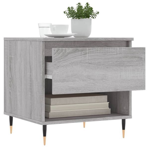 vidaXL Table basse sonoma gris 50x46x50 cm bois d'ing&eacute;nierie