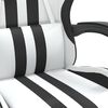 vidaXL Chaise de jeu avec repose-pied Blanc et noir Similicuir