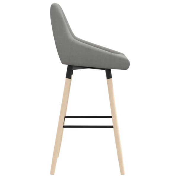 vidaXL Tabourets de bar lot de 2 gris clair tissu