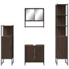 vidaXL Ensemble de meubles de salle de bain 4 pcs Ch&ecirc;ne marron