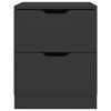 vidaXL Tables de chevet 2 pcs noir 40x40x50 cm bois d&rsquo;ing&eacute;nierie