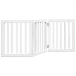 vidaXL Barri&egrave;re pour chien pliable 3 panneaux 150 cm bois de peuplier