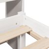 vidaXL Lit biblioth&egrave;que sans matelas blanc 120x190 cm bois pin massif