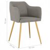 vidaXL Chaises &agrave; manger lot de 4 Gris clair Velours