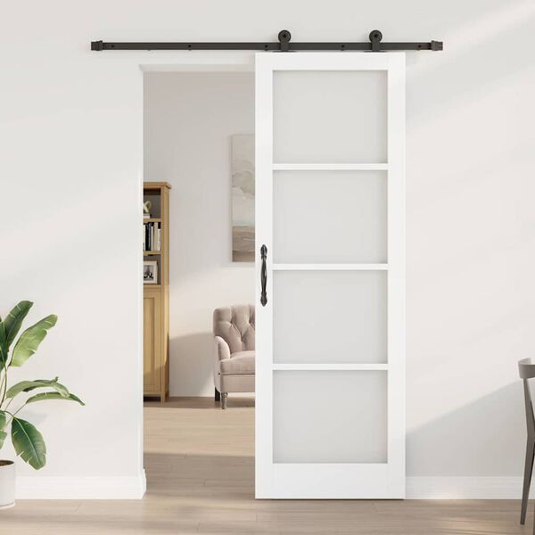 vidaXL Porte coulissante ORKDAL Blanc et Noir 78 x 232 cm