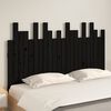 vidaXL T&ecirc;te de lit murale Noir 140x3x80 cm Bois massif de pin