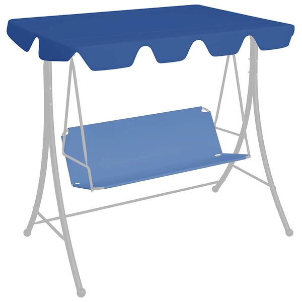 vidaXL Toit de rechange de balan&ccedil;oire bleu 188/168x145/110 cm