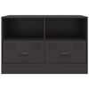 vidaXL Meuble TV noir 67x39x44 cm acier