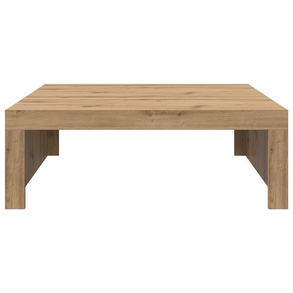 vidaXL Table basse chêne artisanal 100x100x35 cm bois d'ingénierie
