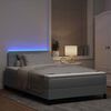 vidaXL Lit &agrave; ressorts avec matelas Gris clair 120 x 190 cm tissu