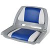 vidaXL Si&egrave;ge de bateau &agrave; dossier pliable et oreiller 48x51x41 cm
