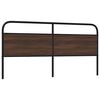 vidaXL T&ecirc;te de lit de remplacement ch&ecirc;ne marron 190 cm acier et bois d'ing&eacute;nierie