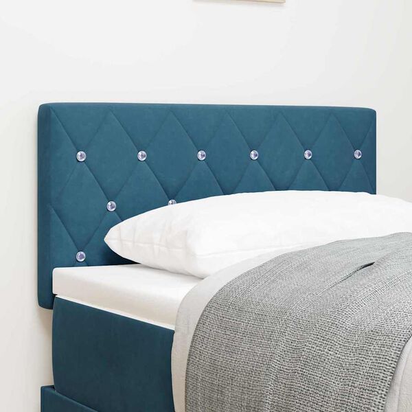 vidaXL T&ecirc;te de lit LED avec t&ecirc;te de lit Bleu fonc&eacute; 80 cm Polyester