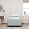vidaXL Cadre de lit avec matelas Gris clair 90 x 200 cm tissu