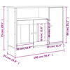 vidaXL Buffet sonoma gris 100x35x75 cm bois d'ing&eacute;nierie