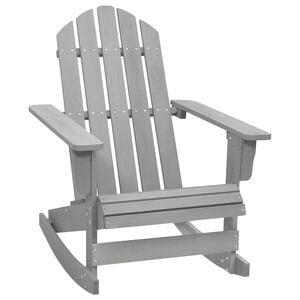 vidaXL Chaise &agrave; bascule de jardin Bois Gris