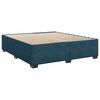 vidaXL Sommier &agrave; lattes de lit et matelas Bleu 200x200 cm velours
