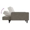 vidaXL Canap&eacute;-lit &agrave; 2 places avec repose-pied Gris clair Velours