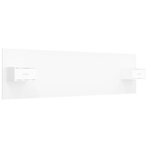 vidaXL T&ecirc;te de lit avec armoires Blanc Bois d&rsquo;ing&eacute;nierie