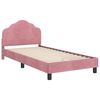 vidaXL Cadre de lit pour enfants avec t&ecirc;te de lit Rose 80 x 200 cm