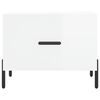 vidaXL Tables basses 2 pcs blanc brillant 50x50x40cm bois d'ing&eacute;nierie