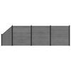 vidaXL Ensemble de Cl&ocirc;ture 619 x 186 cm WPC et Aluminium Gris