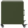 vidaXL Table de chevet vert olive 36x39x43,5 cm acier