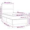 vidaXL Sommier &agrave; lattes de lit avec matelas Noir 100x200 cm Velours