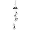 HI Lampe LED solaire Verre craquel&eacute; 6 ampoules