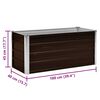vidaXL Lit surélevé de jardin Marron 100x40x45 cm Acier galvanisé