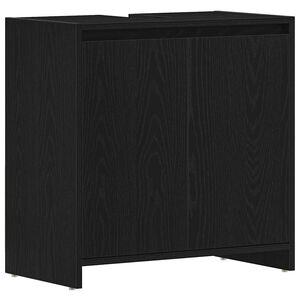 vidaXL Armoire de bain ch&ecirc;ne noir 60x33x60 cm bois d'ing&eacute;nierie