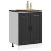 vidaXL Meuble de base de lavabo Lucca noir bois d'ing&eacute;nierie