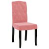 vidaXL Chaises &agrave; manger lot de 4 Rose Velours