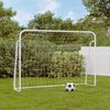 vidaXL But de football et filet blanc 214x75x152 cm acier et polyester
