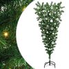 vidaXL Arbre de No&euml;l artificiel pr&eacute;-&eacute;clair&eacute; &agrave; l'envers avec ensemble de boules