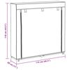 vidaXL Armoire &agrave; chaussures avec housse Gris 115x28x110 cm Tissu