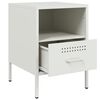 vidaXL Table de chevet blanc 36x39x50,5 cm acier