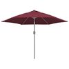 vidaXL Tissu de remplacement pour parasol d'ext&eacute;rieur Bordeaux 300 cm