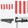 vidaXL Auvent R&eacute;tractable Rouge et blanc 350 x 250 cm tissu