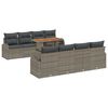 vidaXL Ensemble de canap&eacute; de jardin 9 pcs Gris Poly rotin