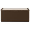 vidaXL Bo&icirc;te de rangement jardin coussin de si&egrave;ge marron 350 L PP