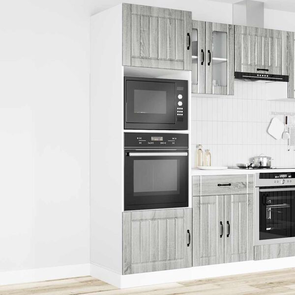 vidaXL Armoires de four 2 pcs Kalmar sonoma gris bois d'ing&eacute;nierie