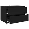 vidaXL Armoire de rangement Noir 80 x 48 x 57 cm Bois d'ing&eacute;nierie